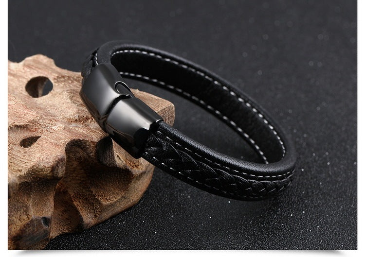 Black Titanium Men's Steel Bracelet