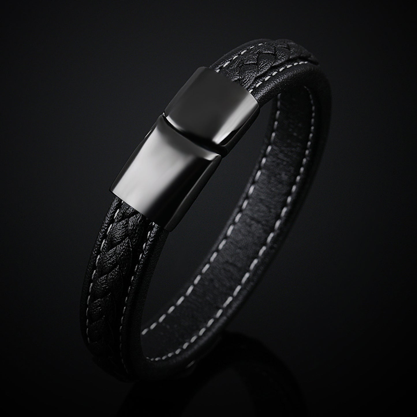 Black Titanium Men's Steel Bracelet