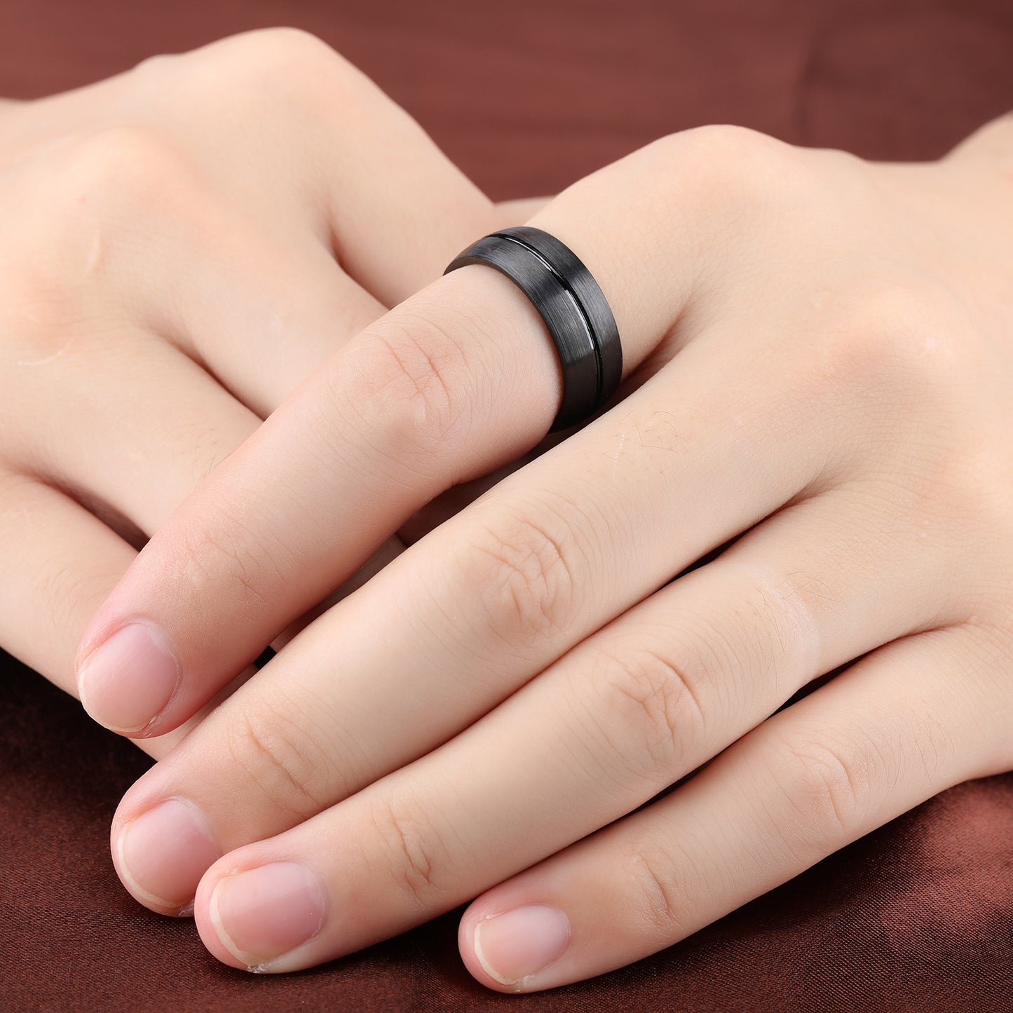 Men's Black Titanium Steel Ring