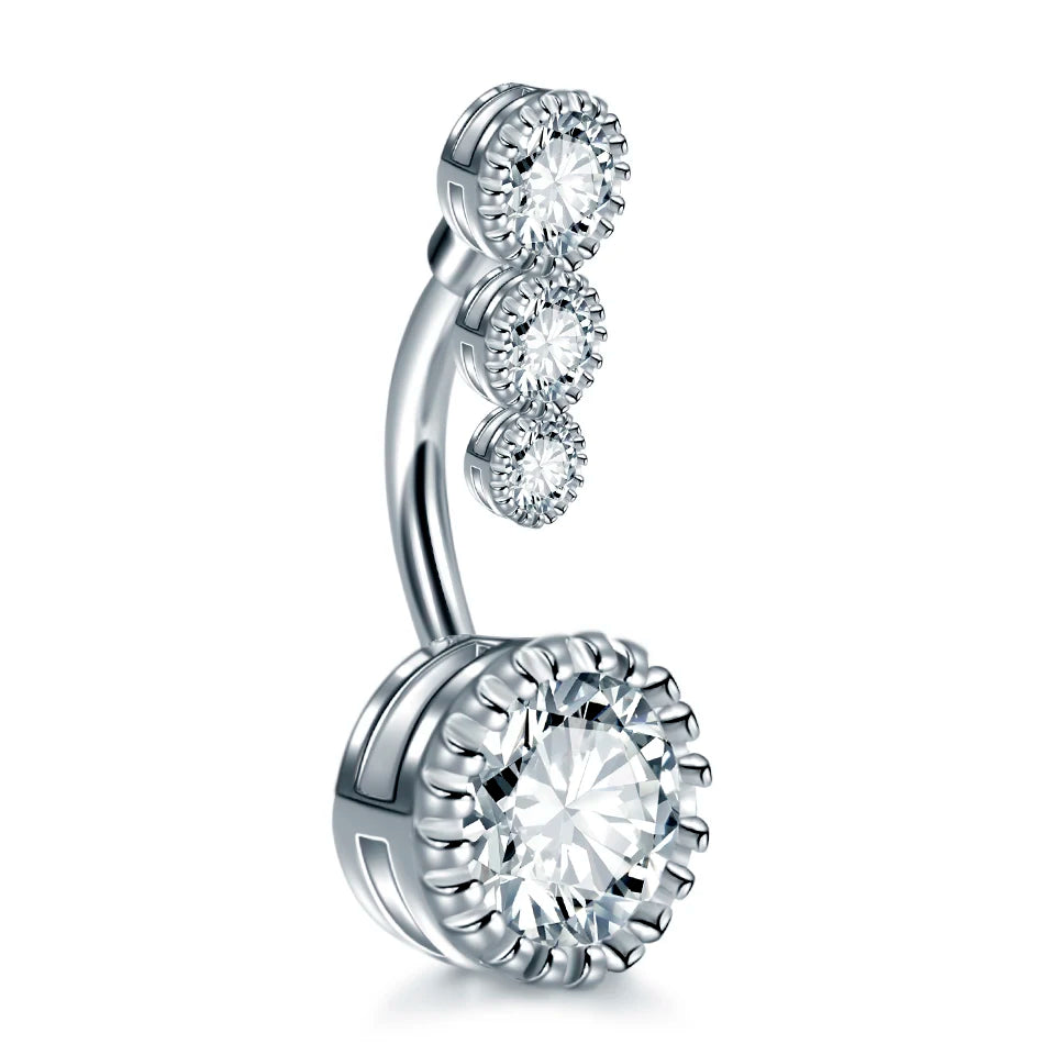 Surgical Steel Belly Button Ring Navel Nombril Piercing CZ Belly Ring Sexy Women Belly Piercing Body Jewelry Ombligo 14G