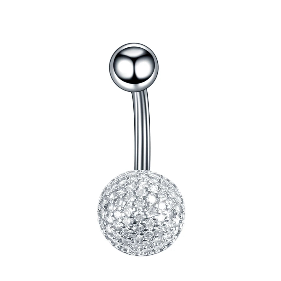 Surgical Steel Belly Button Ring Navel Nombril Piercing CZ Belly Ring Sexy Women Belly Piercing Body Jewelry Ombligo 14G