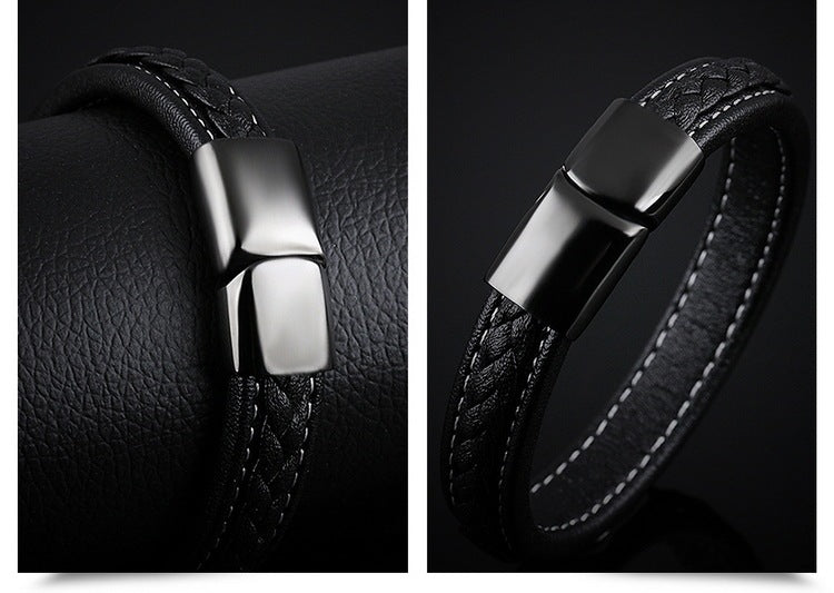 Black Titanium Men's Steel Bracelet
