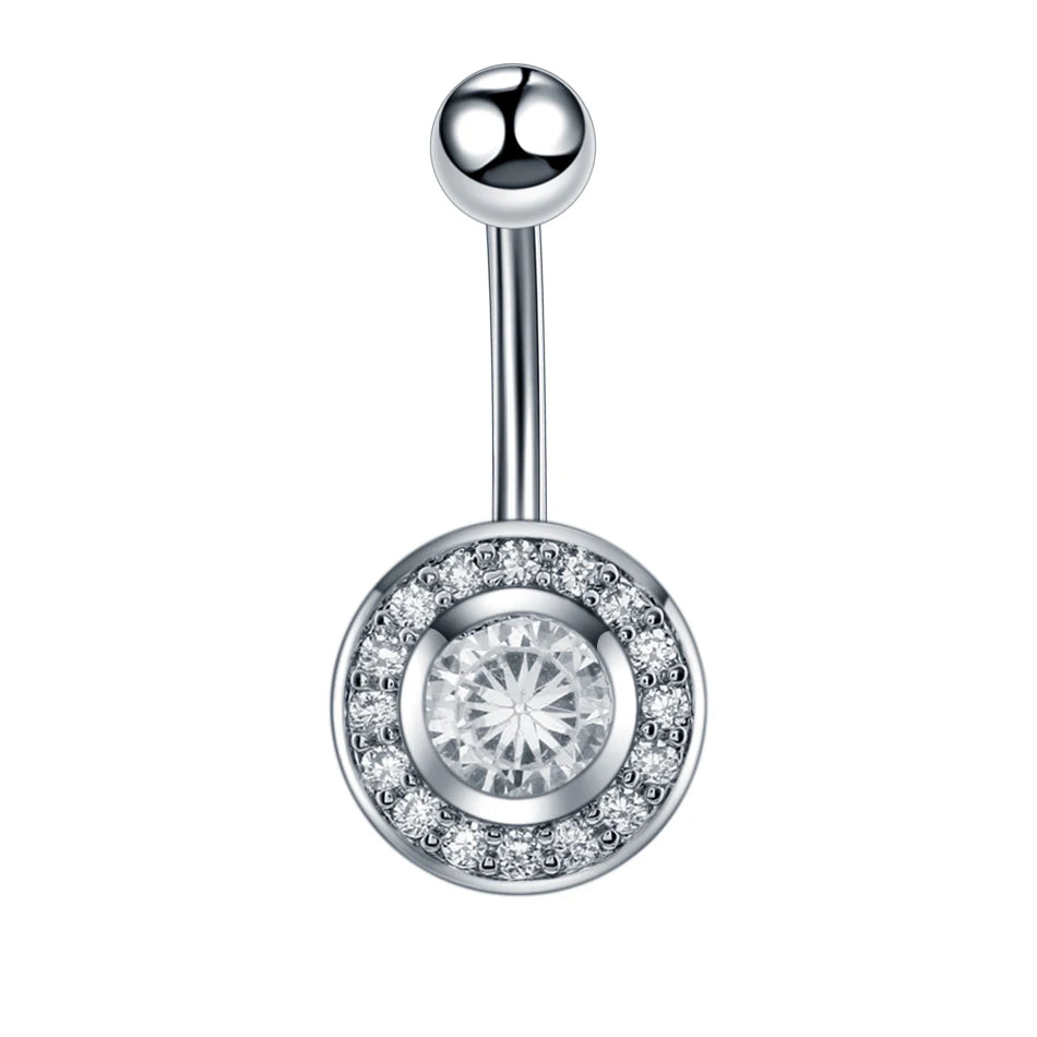 Surgical Steel Belly Button Ring Navel Nombril Piercing CZ Belly Ring Sexy Women Belly Piercing Body Jewelry Ombligo 14G