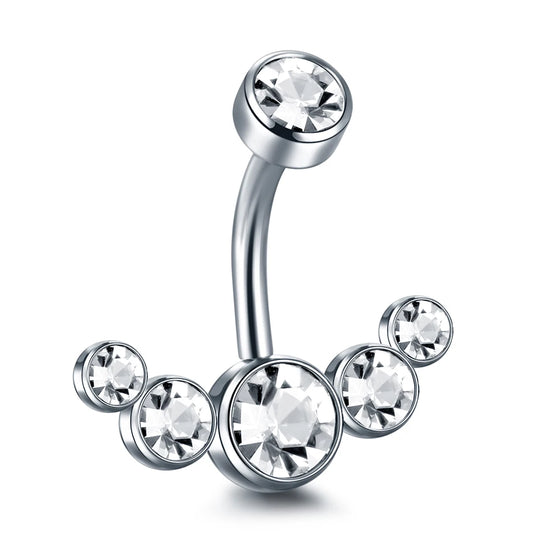 Surgical Steel Belly Button Ring Navel Nombril Piercing CZ Belly Ring Sexy Women Belly Piercing Body Jewelry Ombligo 14G