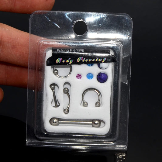 Surgical Steel Bar with Acrylic Ball Tongue Straight Barbell Navel Belly Ring Fashion Basic Body Piercing Jewelry