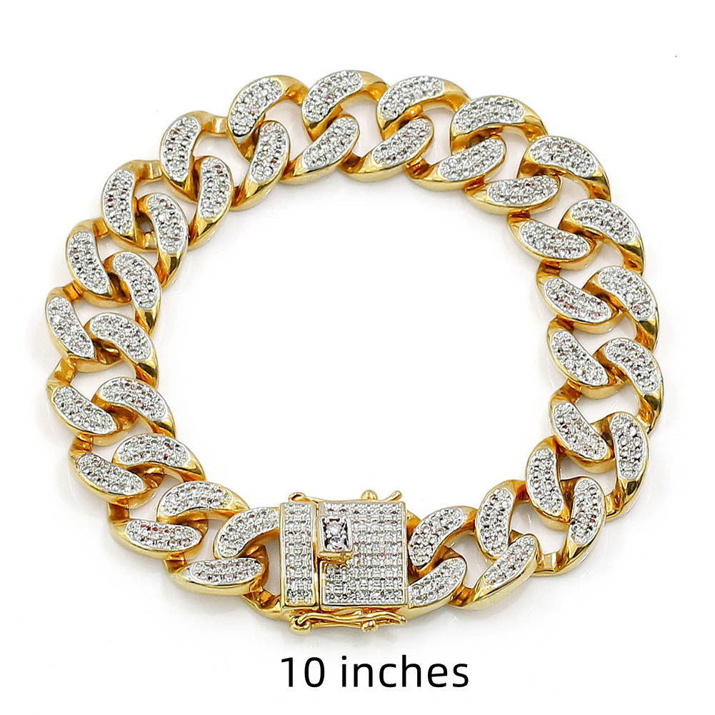 Men's American Hip Hop Bracelet Cuban Chain