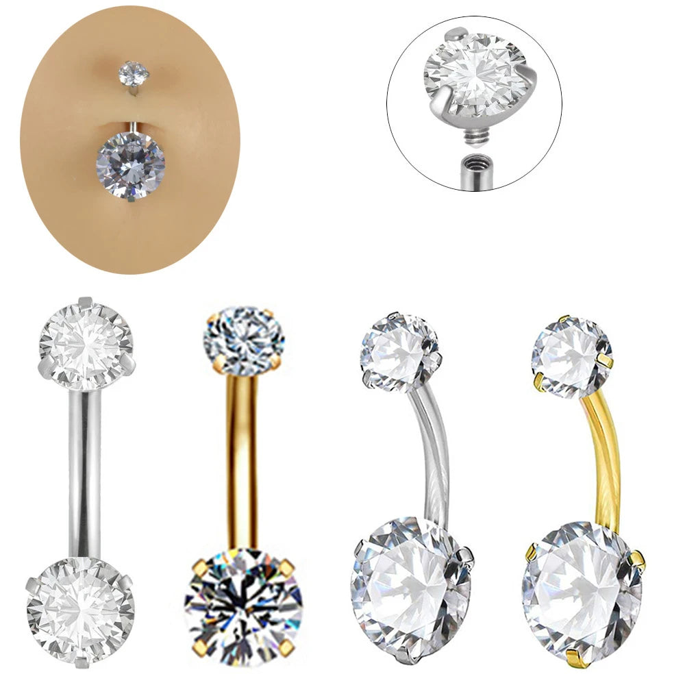 Surgical Steel Belly Button Rings Crystal Piercing Navel Piercing Earring Belly Piercing Sexy Body Jewelry Ombligo