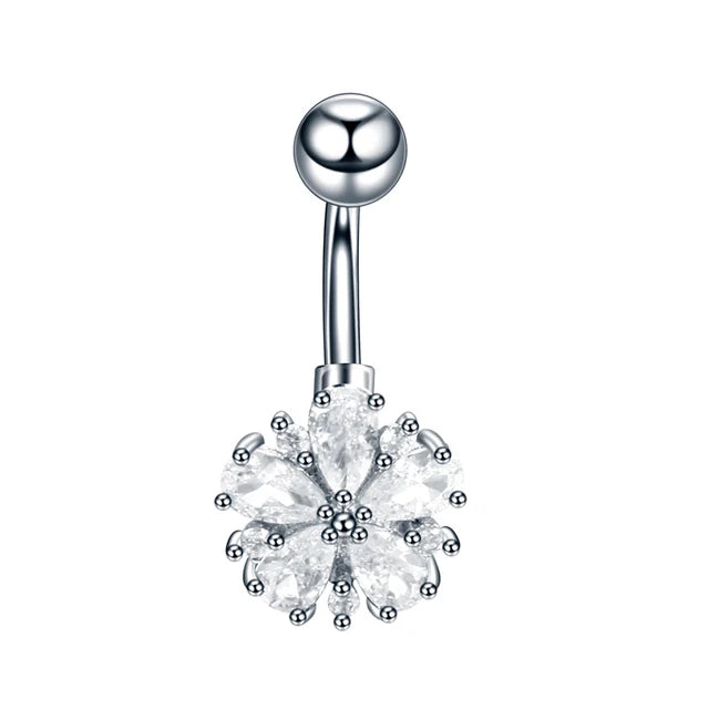 Surgical Steel Belly Button Ring Navel Nombril Piercing CZ Belly Ring Sexy Women Belly Piercing Body Jewelry Ombligo 14G