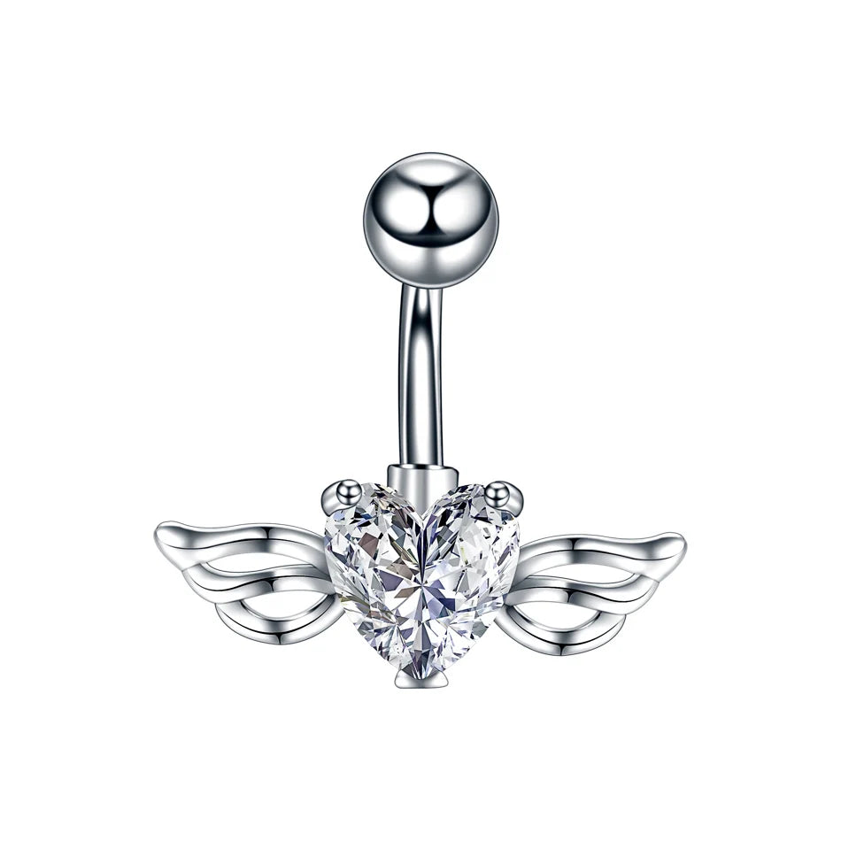 Surgical Steel Belly Button Ring Navel Nombril Piercing CZ Belly Ring Sexy Women Belly Piercing Body Jewelry Ombligo 14G