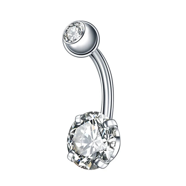 Surgical Steel Belly Button Ring Navel Nombril Piercing CZ Belly Ring Sexy Women Belly Piercing Body Jewelry Ombligo 14G