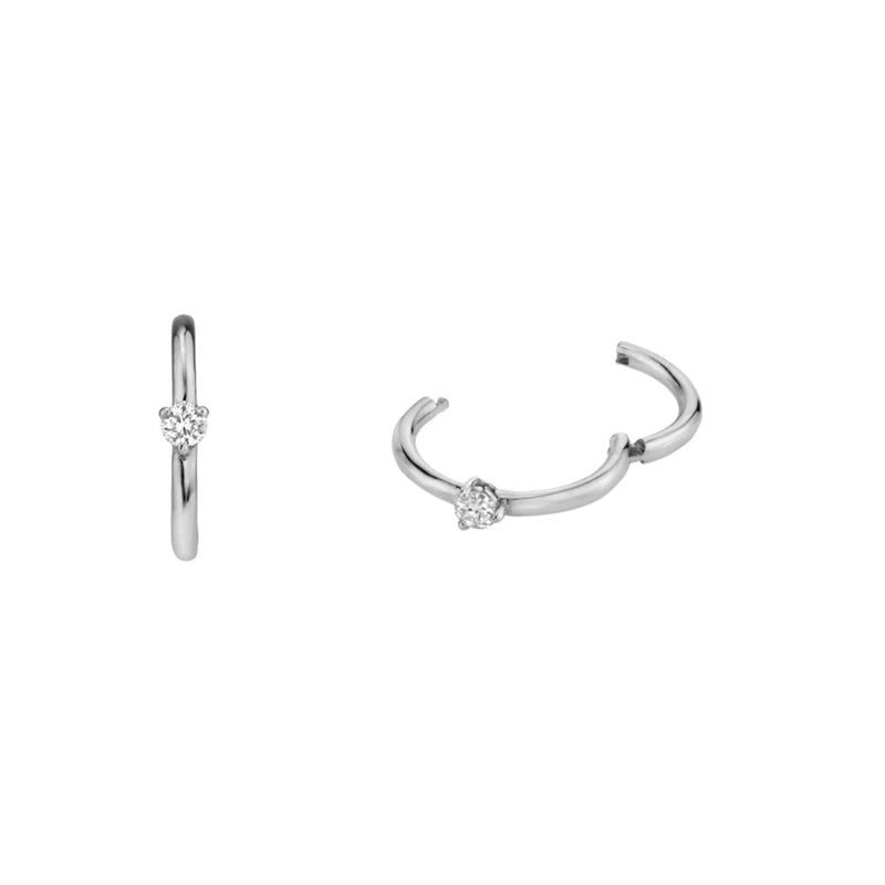 CRMYA Gold Silver Color Circle Earrings For Women CZ Charm Korean Huggie Earrings Aretes Hoop Ear Rings For Girls Jewelry