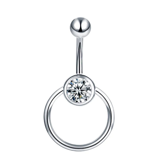 Surgical Steel Belly Button Ring Navel Nombril Piercing CZ Belly Ring Sexy Women Belly Piercing Body Jewelry Ombligo 14G