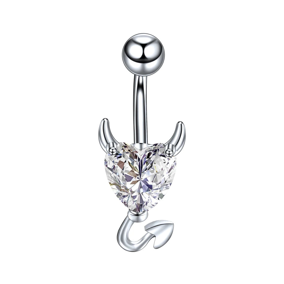 Surgical Steel Belly Button Ring Navel Nombril Piercing CZ Belly Ring Sexy Women Belly Piercing Body Jewelry Ombligo 14G