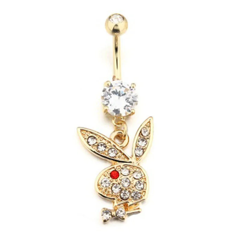 Cute Rabbit Belly Button Rings 316L Surgical Steel Piercing Belly Button Rings Navel Piercing Sexy Body Jewelry