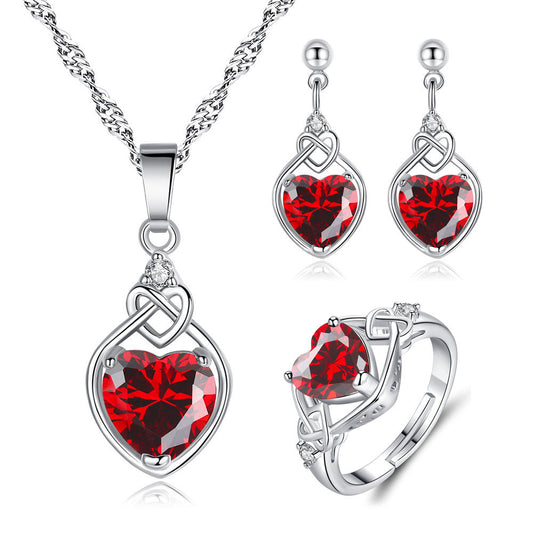 Romantic Ruby Jewelry Set