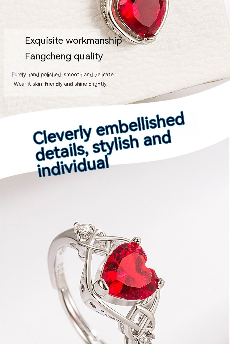 Romantic Ruby Jewelry Set