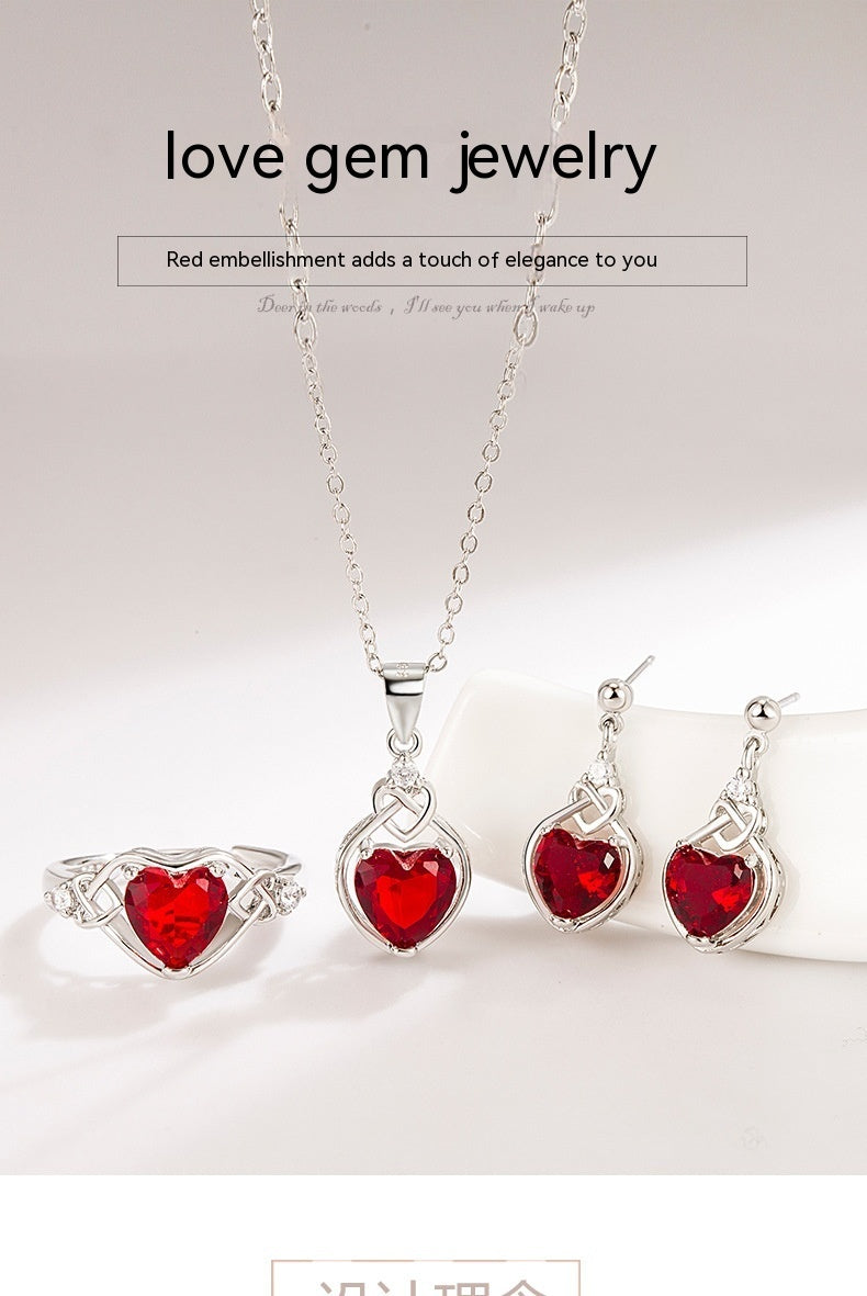 Romantic Ruby Jewelry Set