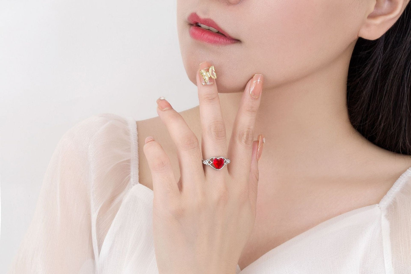 Romantic Ruby Jewelry Set